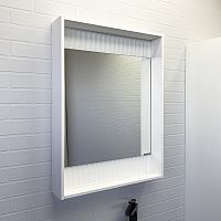 Comforty 00-00001278 Марсель Зеркальный шкаф 60х80 см, с подсветкой, белый матовый