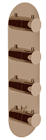 NOBILI WE00103/TRCP PLUS термостатический смеситель для ванны 3 выхода (внешняя часть), красное золото
