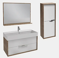 Сет №1543_EB1598-E52, Зеркало + EB1237-NF, Светодиодная подсветка + EXBJ112-00, Раковина-столешница + EB1587-E52-F30, Полуколонна + EB1579-F30, Ручка для мебели