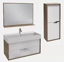 Сет №1543_EB1598-E52, Зеркало + EB1237-NF, Светодиодная подсветка + EXBJ112-00, Раковина-столешница + EB1587-E52-F30, Полуколонна + EB1579-F30, Ручка для мебели