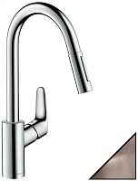 Hansgrohe 31815800 Focus M41 240 Смеситель для кухни, с вытяжным душем, под сталь
