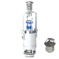 KKPol 350/ZSD/206-00-T0 Сливной механизм ZSD/206 двухрежимный, низкий, 31.5-36.5 см, хром