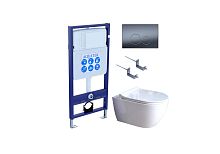 Aquatek Поларис SET AQUATEK ПОЛАРИС-01-035 4в1 Комплект: Унитаз, Инсталляция, Кнопка смыва