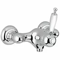 Migliore 19128 Oxford Смеситель для душа монокомандный, внешний, выход М1/2", ручка белая/хром