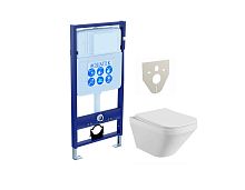 Aquatek SET Лира Комплект: рама Standard INS-0000012 (без клавиши и крепежа) + унитаз AQ1155-00 с тонким сиденьем Soft-close, белый