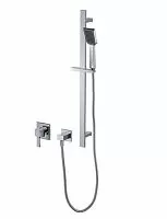 Caprigo 50-115-сrm Diamante Комплект для душа: смеситель встраиваемый, ручной душ, хром