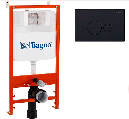 BelBagno  BB026/BB084NERO Инсталляция для унитаза с клавишей