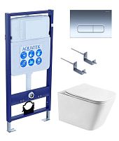 Aquatek ЛИБРА SET AQUATEK ЛИБРА T-016 4в1 Комплект: Унитаз, Инсталляция, Кнопка смыва