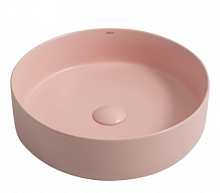 Сет 2009 AC2109MP_ABBER Bequem Раковина накладная розовая матовая+AC0014MP_ABBER Накладка на слив для раковины  розовая матовая, керамика