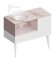 Kerama Marazzi CO.97/MAL Cono Тумба под раковину подвесная 95х48 см, мальва/белый матовый