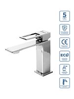 BelBagno LUC-LVM-CRM Luce Смеситель для раковины, без донного клапана, хром