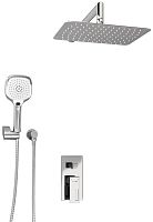 WasserKRAFT A16069 Комплект для душа с верхней душевой насадкой и лейкой, хром