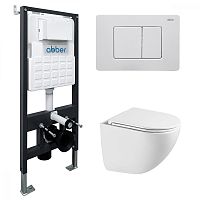 Abber BEQUEM AC1131TC-AC0105-AC0120MW Инсталляция с подвесным унитазом