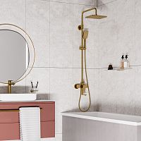 WasserKRAFT A15501 Душевой комплект со смесителем, «матовое золото»