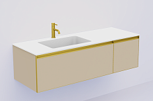 Armadi Art QUATRO 790-M2-140-D-MG-LED Тумба под раковину