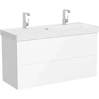 Vitra 67333 Metropol Pure Тумба с раковиной 100х47 см, подвесная, c 2 ящиками, глянцевый белый купить  в интернет-магазине Сквирел