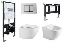 Abber BEQUEM AC1100-AC0105-AC0120-AC1150-AC0101P Комплект: Унитаз, Инсталляция, Кнопка смыва