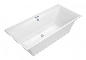 Villeroy & Boch UBQ160SQE2DV-01 Squaro Edge 12 Ванна Quaryl 160х75 см с ножками, альпийский белый