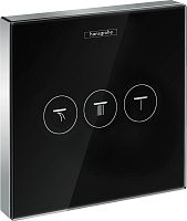 Hansgrohe 15736600 ShowerSelect Glass Переключатель потоков для душа, на 3 потребителя, черный