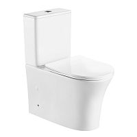 Azario AZ-1219A Anteo Round Унитаз-компакт 385х630х820 напольный, безободковый, быстросъемное сиденье микролифт