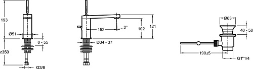 Jacob Delafon Composed E73158-CP (exp) Смеситель для раковины однорычажный