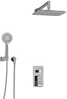 WasserKRAFT A14131 Комплект для душа с верхней душевой насадкой и лейкой, хром