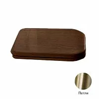 Kerasan 418640noce/br Waldorf Сиденье для унитаза, микролифт, noce/петли бронза