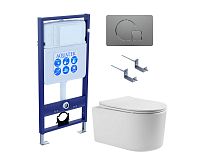 Aquatek Мия SET AQUATEK МИЯ-070 4в1 Комплект: Унитаз, Инсталляция, Кнопка смыва