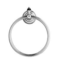Devon&Devon BLKD507CR Black Diamond Полотенцедержатель - кольцо, декоративные элементы черного цвета ,цвет хром