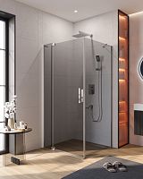 Cezares SLIDER-AH-1-100-100/110-GRIGIO-Cr Душевой уголок
