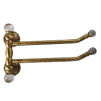 Migliore ML.CRS-60.224.BR CRISTALIA Полотенцедержатель двойной поворотный L40 см, бронза,SWAROVSKI