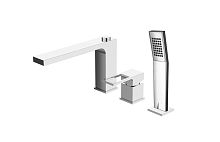 BelBagno ROM-BVD-CRM Romano Смеситель на борт ванны, с ручным выдвижным душем, хром