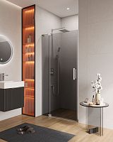 Cezares SLIDER-B-1-80/90-GRIGIO-Cr Душевая дверь