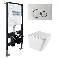 Abber Rechteck AC1219TC-AC0105-AC0121 Инсталляция с подвесным унитазом
