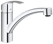 Grohe 3328120E Eurosmart New Смеситель для мойки, низкий излив, с EcoJoy, хром