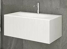TW collection SHAP100-B+547001*1 TW Shape комплект мебели, база с раковиной Kerasan 547001*1, 102х52см, с 1-м выдвиж. ящиком с механизмом push to open, цвет белый матовый RAL9003 купить  в интернет-магазине Сквирел