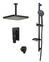 Aquatek AQ1075MB Вега Комплект для ванной Set 4 в 1 (AQ1046MB + AQ2071MB + AQ2454MB + AQ2011MB), черный матовый