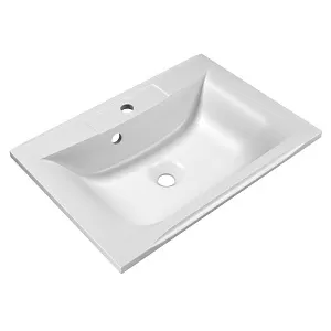 BelBagno BB650/450-LV-MR-PR Раковина из литьевого мрамора 65х45 см, белая