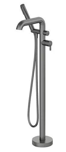 Deante BQS_D17M Silia Смеситель для ванны напольный, с внутренней частью, Titanium (титан)
