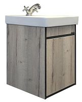 Comforty 00-00006653 Вена Тумба подвесная 45х45 см, с раковиной Адриана 45, дуб дымчатый купить  в интернет-магазине Сквирел