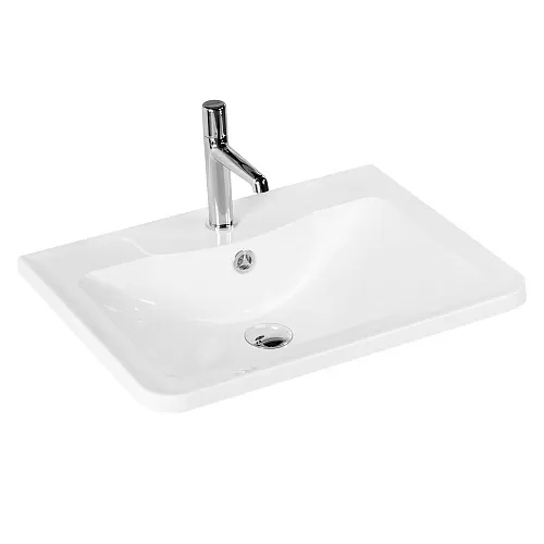 BelBagno BB600/455-LV-MR-ALR Раковина из литьевого мрамора 60х45.5 см, белая