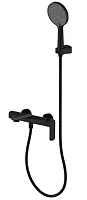 Aquame AQM6312MB Monza Смеситель для ванны, с душевым набором, D120 мм, 3 режима, матовый черный