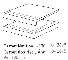 Aparici Carpet Sand Nat. Tipo L Ang 94x100 Угловая ступень