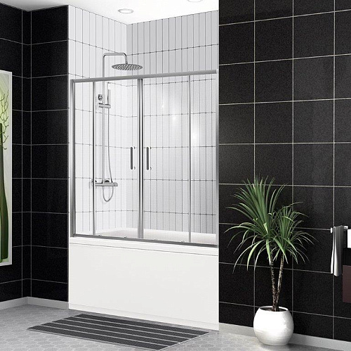 BelBagno UNO-VF-2-170/145-C-Cr Душевая шторка на ванну 170х145 см, прозрачная