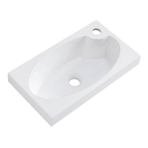 BelBagno BB-460-PM-LVB Pietra Mini Раковина из искусственного мрамора 46х26 см, белая BelBagno BB-460-PM-LVB Pietra Mini Раковина из искусственного мрамора 46х26 см, белая