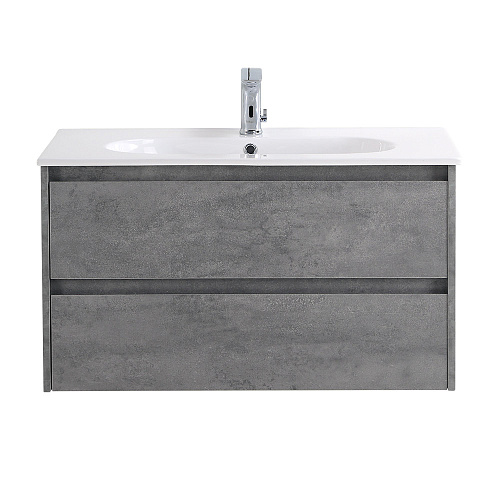 BelBagno KRAFT-900-2C-SO-CG База под раковину 90х46 см, подвесная, Cemento Grigio (цемент) купить  в интернет-магазине Сквирел