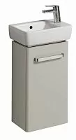 Geberit Renova Compact 862041000 Шкафчик под раковину, 348х604х222 мм, крепление дверей справа/слева, корпус светло-серый матовый, фасад светло-серый глянец купить  в интернет-магазине Сквирел