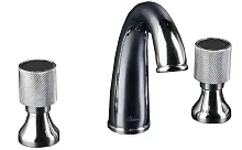 Boheme 277-Royal/CRST black Royal Cristal Смеситель для умывальника, на 3 отверстия, хром/черный