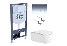 Aquatek ЕВРОПА SET AQUATEK ЕВРОПА New-016/023 Комплект: Унитаз, Инсталляция, Кнопка смыва