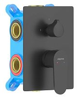 Aquatek AQ1247MB Оберон Смеситель для ванны, 3 режима (внешняя и скрытая часть), черный матовый Aquatek AQ1247MB Оберон Смеситель для ванны, 3 режима (внешняя и скрытая часть), черный матовый